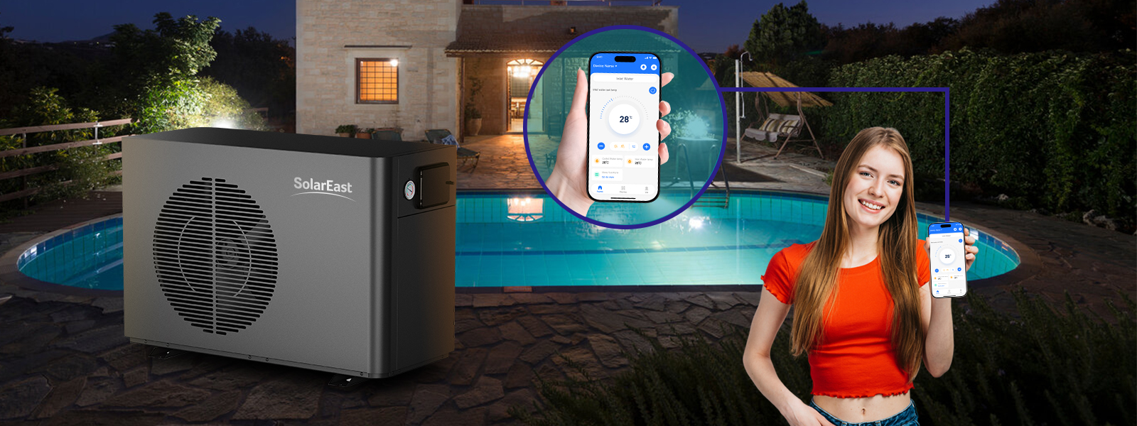 pompa di calore del riscaldatore della piscina