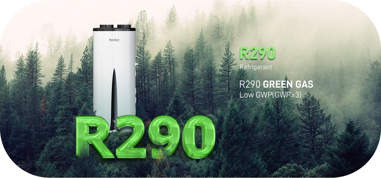 Riscaldatore a pompa di calore con refrigerante r290