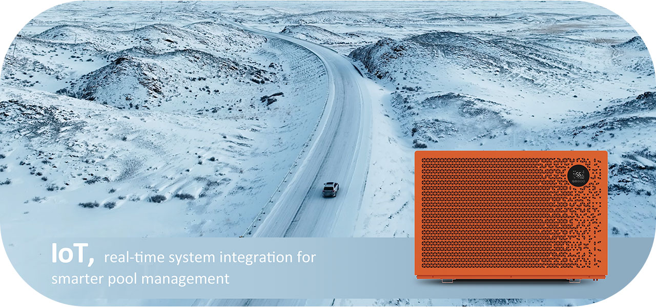 Pompa di calore per piscina S21 IoT che monitora lo stato di funzionamento