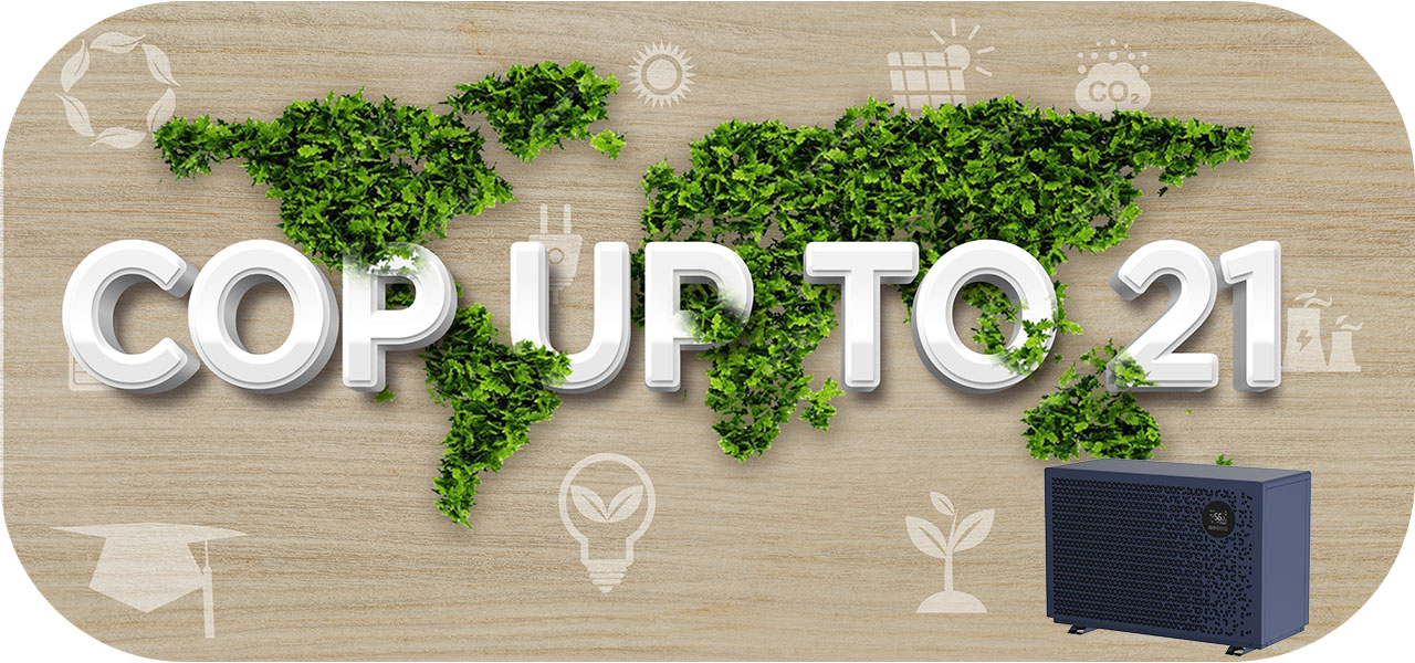 Pompa di Calore per Piscina ad Alta Efficienza COP Fino a 21