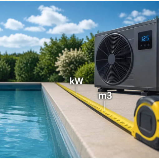 Regole pratiche per il dimensionamento della pompa di calore della piscina in kW per m3